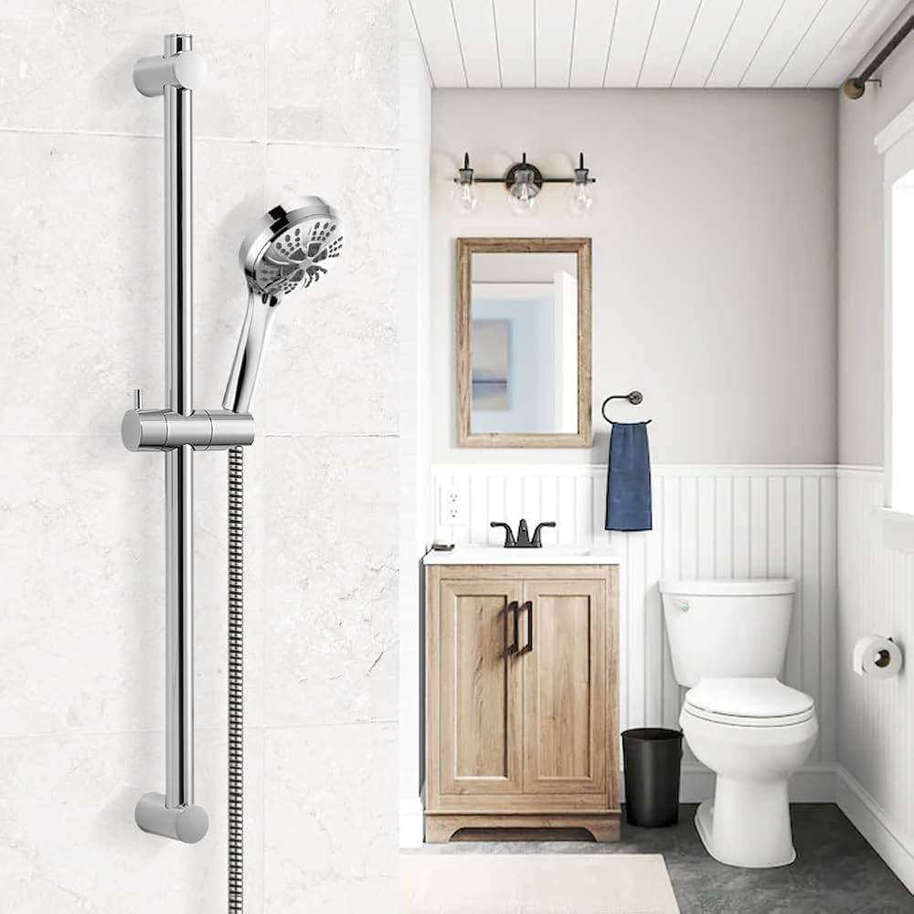 fcrb shower slide 28㎝ white OFFO Shower Slide Bar 28 Inches Adjustable Installation